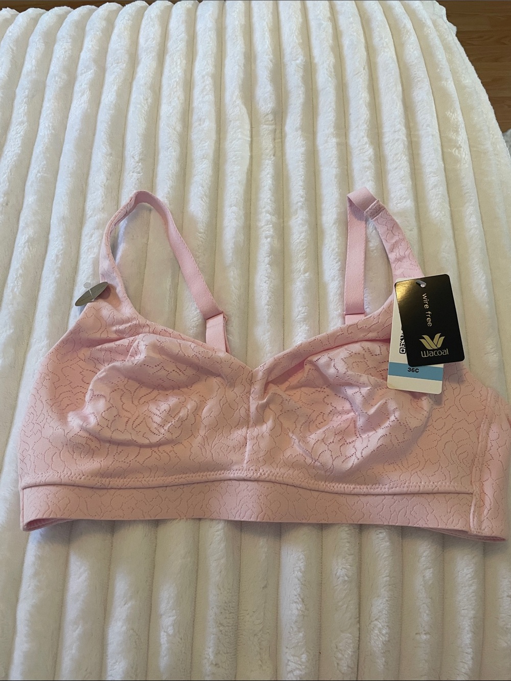 Wacoal color Cradle Pink “Inside Job” Wireless Bra NEW 36C